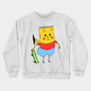 Yellow Cartoon Character - SpongeBart PikaPants Knock Off Brand Parody Boot Crewneck Sweatshirt